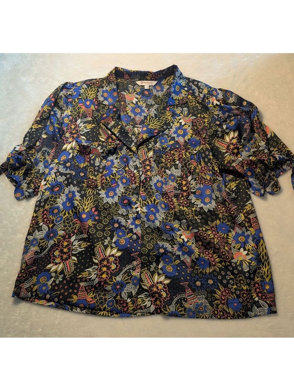 Celia Birtwell for Next Floral Button-Up Shirt Size 14